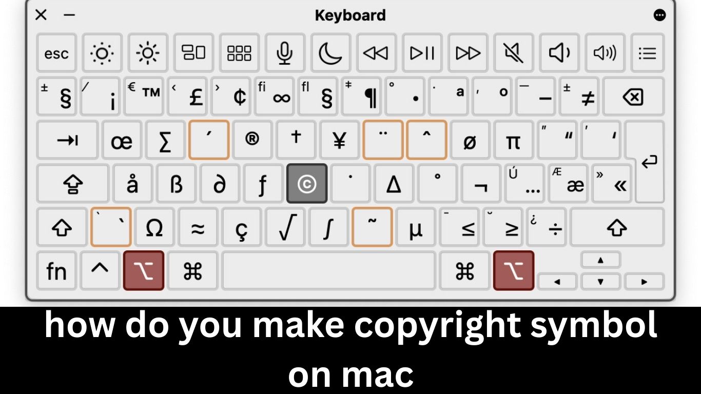 How Do You Make Copyright Symbol on Mac