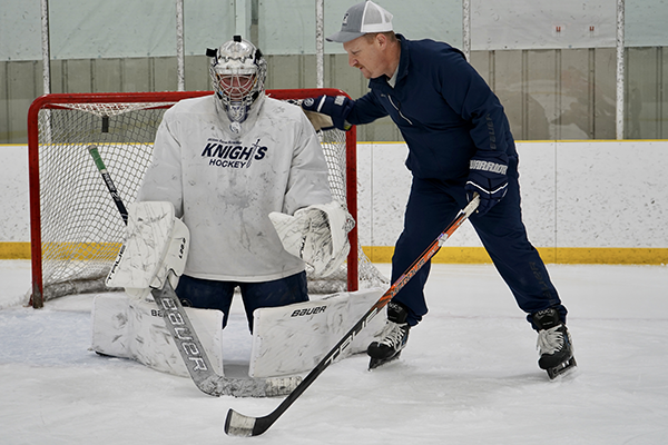 Myles Mint pulls the goalie coaching strategies