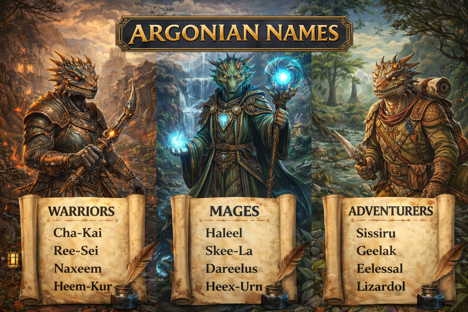 Argonian Names for Warriors, Mages, and Adventurers